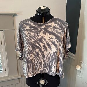 American Eagle Cropped Tie Dyed T Shirt